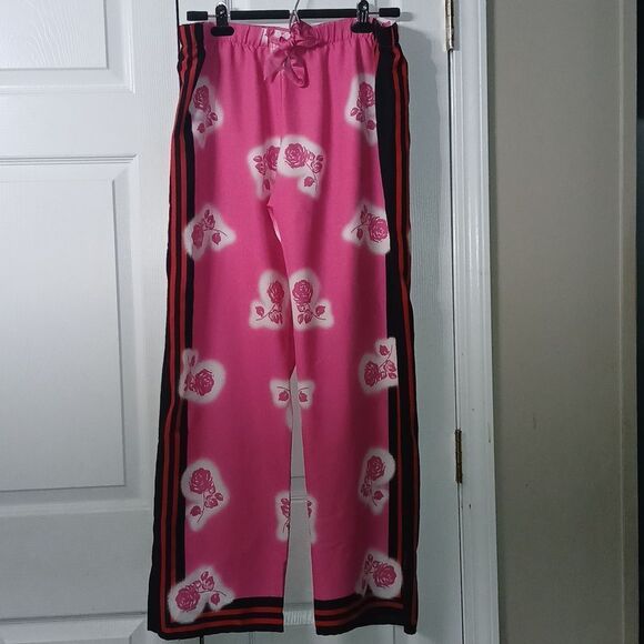 Victoria's Secret Lounge Pants Lightweight Pink Summer super Soft Pants Sz L - Picture 1 of 7